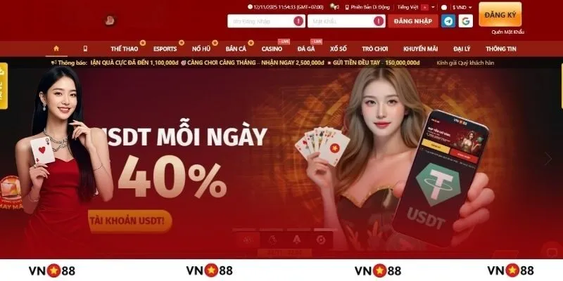 Truy cập trang chủ để đăng nhập VN88